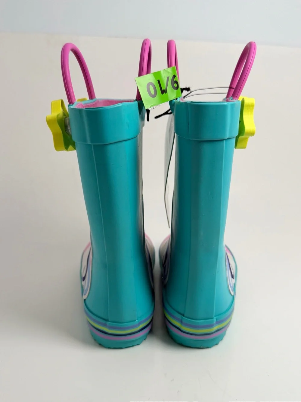 Member's Mark Toddler Unicorn Waterproof Rain Boots - Teal & Pink